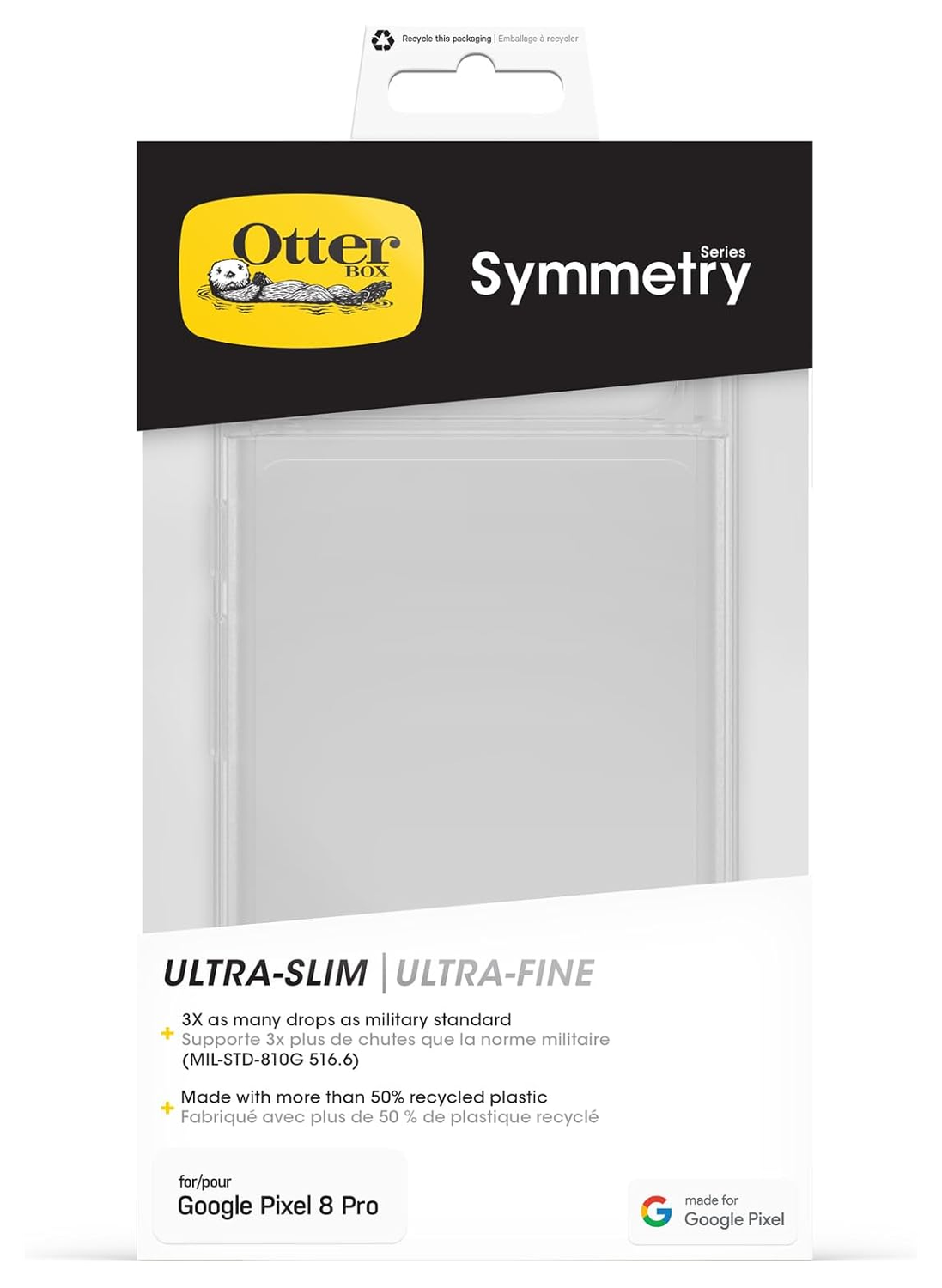 OtterBox Symmetry Google Pixel 8 Pro Hoesje Back Cover Transparant afbeelding 5