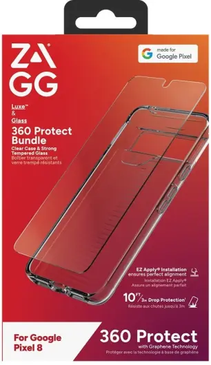 ZAGG Luxe Bundel Google Pixel 8 Hoesje Transparant + Screen Protector afbeelding 6