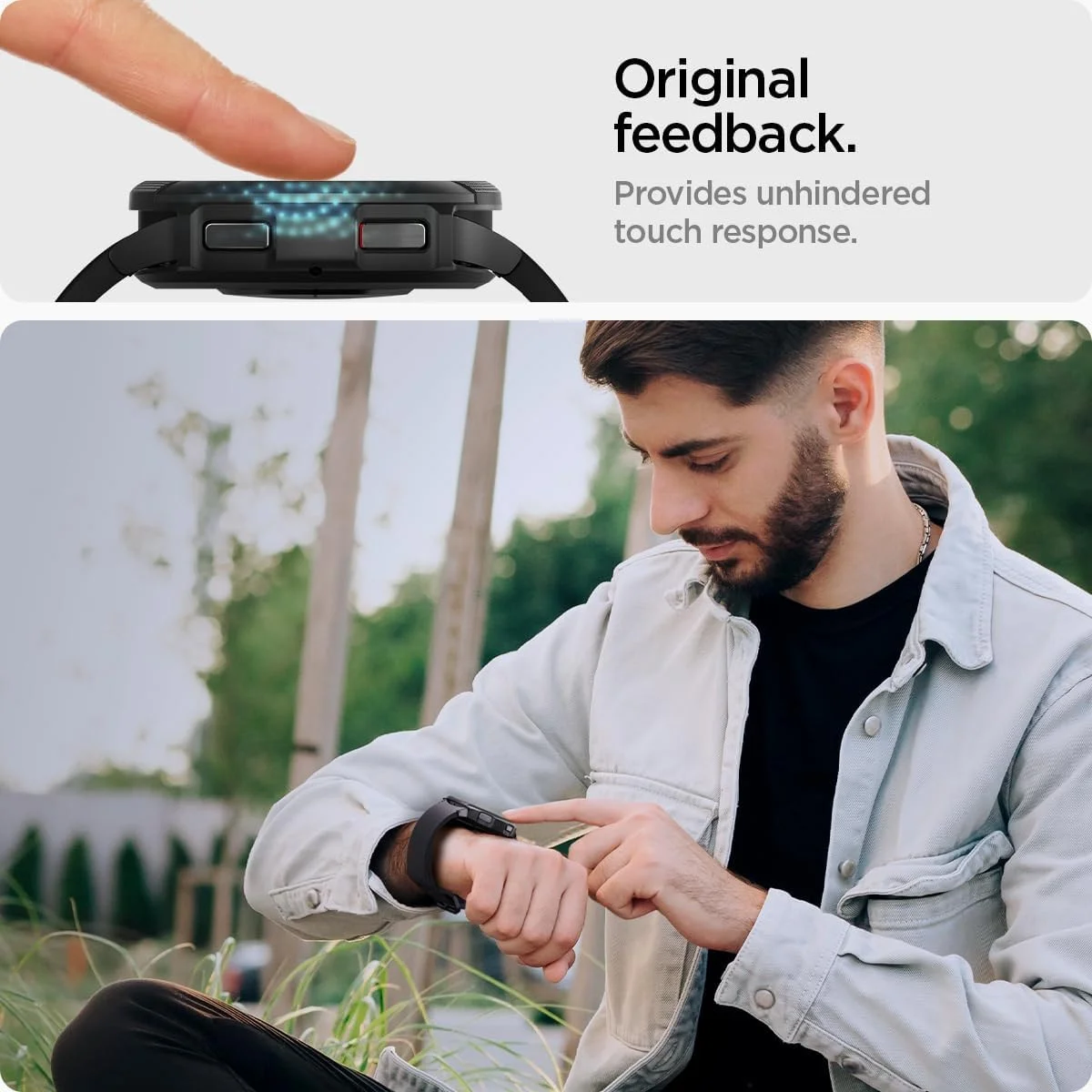 Spigen EZ Fit - Samsung Watch 6 Classic 43MM Screen Protector 2-Pack afbeelding 6