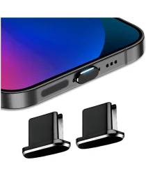 Stofdichte Plug (2-Pack) voor USB-C Poort iPhone 15-Series Zwart