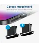 Stofdichte Plug (2-Pack) voor USB-C Poort iPhone 15/16-Series Zwart