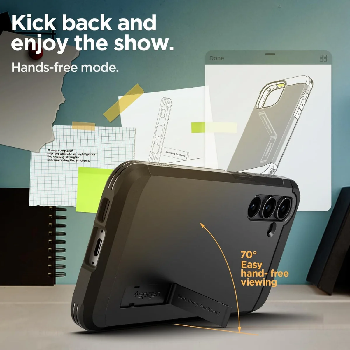 Spigen Tough Armor Samsung Galaxy S23 FE Hoesje Back Cover Zwart afbeelding 4