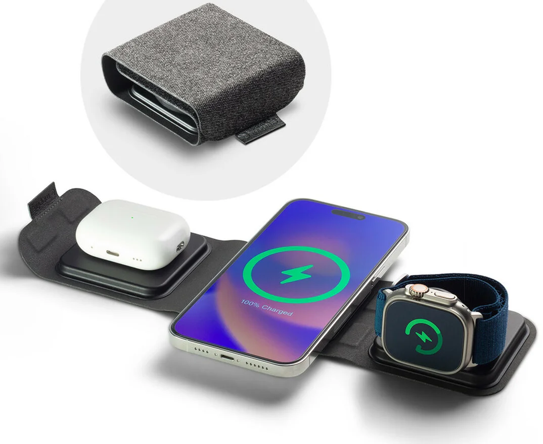 Mophie 3-in-1 Travel Charger 15W MagSafe Oplader iPhone/AirPods/Watch afbeelding 2