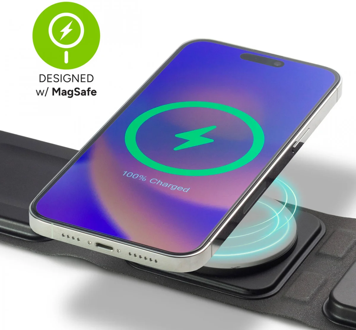 Mophie 3-in-1 Travel Charger 15W MagSafe Oplader iPhone/AirPods/Watch afbeelding 7