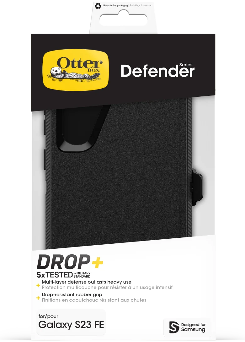 OtterBox Defender Samsung Galaxy S23 FE Hoesje Back Cover Zwart afbeelding 6