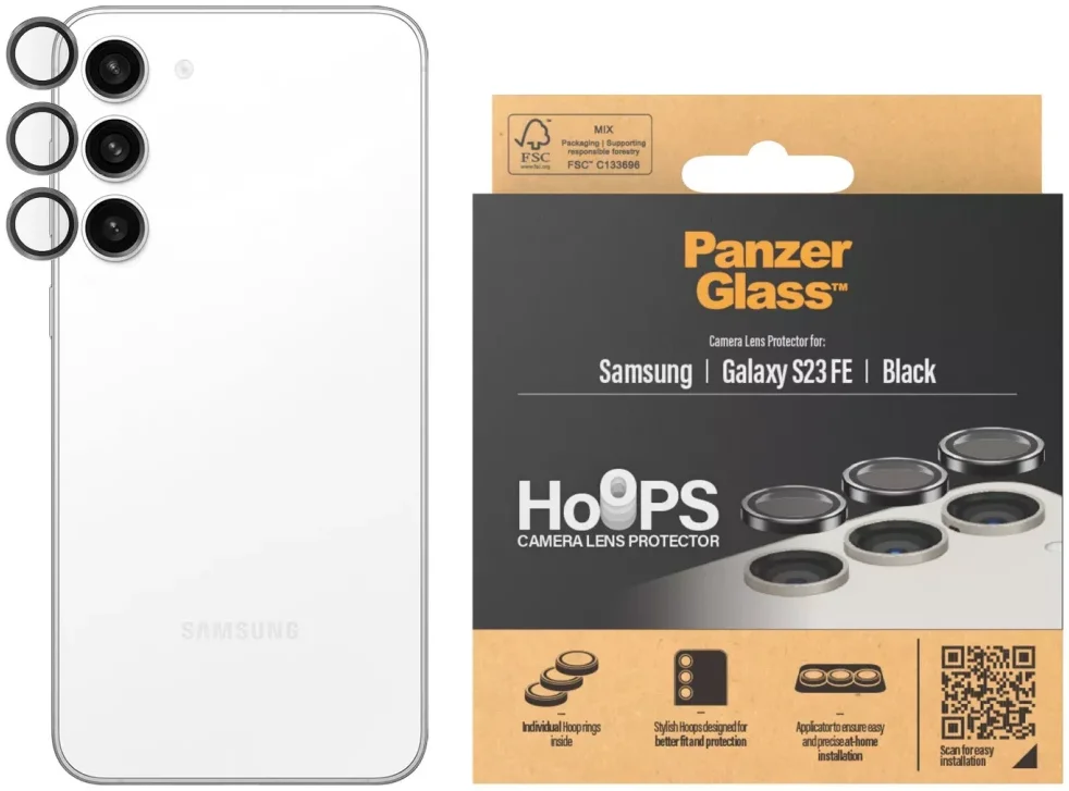 PanzerGlass Hoops Rings Samsung Galaxy S23 FE Camera Lens Protector afbeelding 1