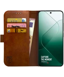 Rosso Element Xiaomi 14 Hoesje Book Case Wallet Bruin