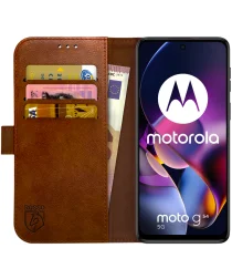 Rosso Element Motorola Moto G54 Hoesje Book Case Wallet Bruin