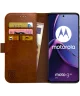 Rosso Element Motorola Moto G84 Hoesje Book Case Wallet Bruin