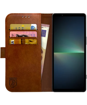 Rosso Element Sony Xperia 5 V Hoesje Book Case Wallet Bruin Hoesjes