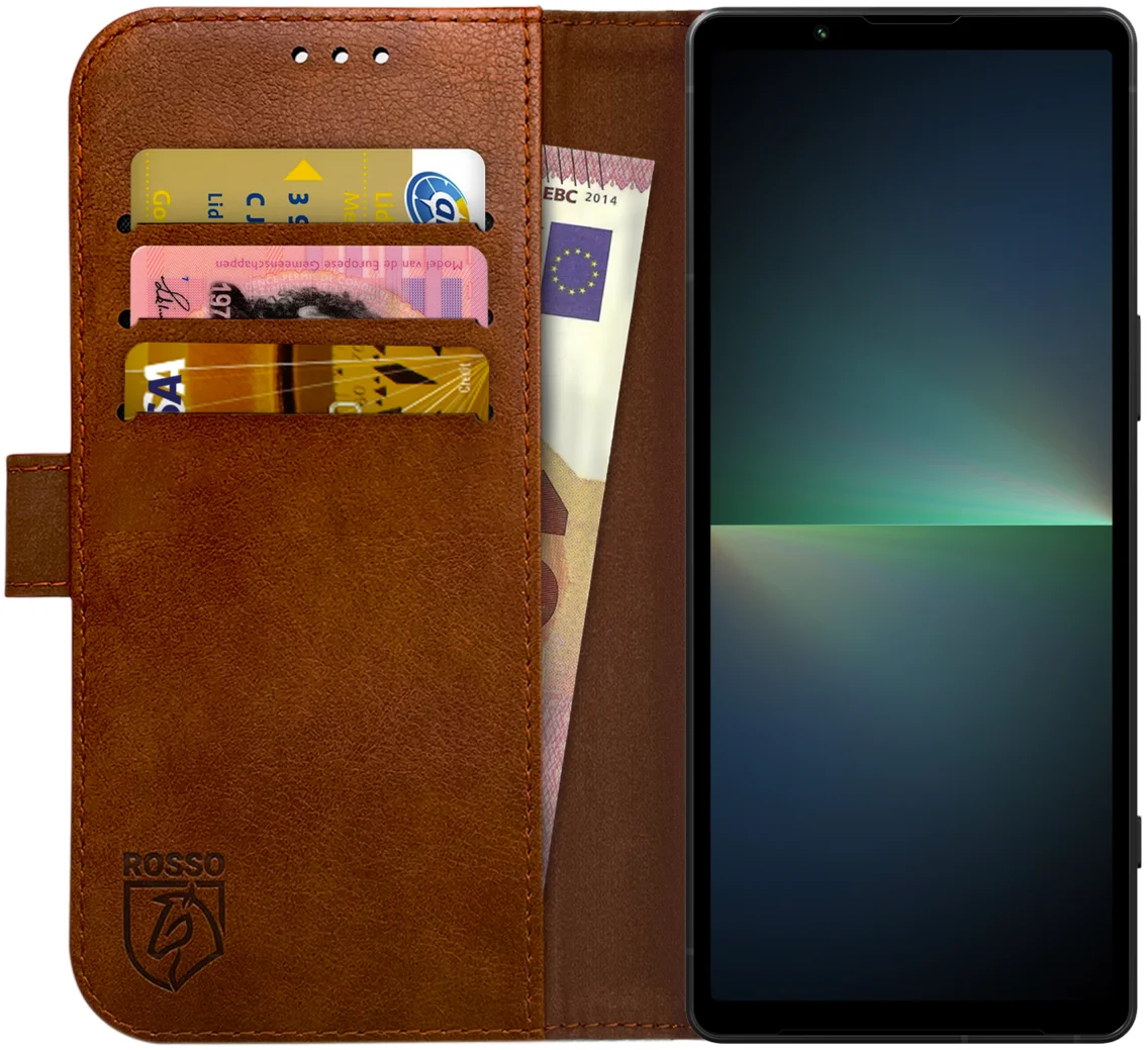 Rosso Element Sony Xperia 5 V Hoesje Book Case Wallet Bruin afbeelding 1