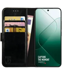 Rosso Element Xiaomi 14 Hoesje Book Case Wallet Zwart
