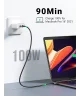 UGREEN 5A Gevlochten USB-C naar USB-C Kabel 100W Fast Charge 1M Zwart