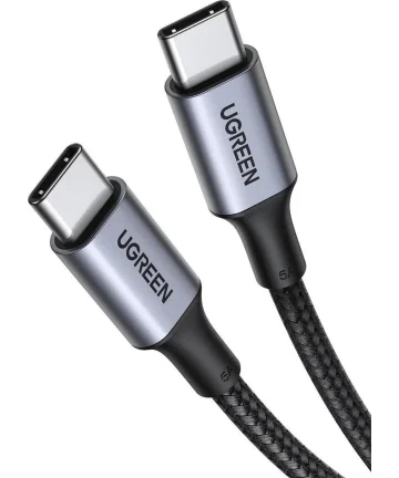 UGREEN 5A Gevlochten USB-C naar USB-C Kabel 100W Fast Charge 2M Zwart Kabels