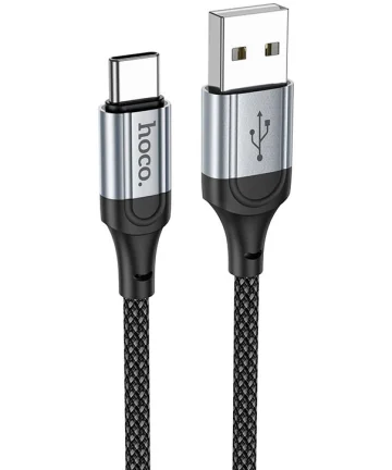 Hoco X102 3A Fast Charge USB naar USB-C Laadkabel 1M Zwart Kabels