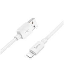 Hoco X96 2.4A Fast Charge USB naar Lightning Laadkabel 1M Wit