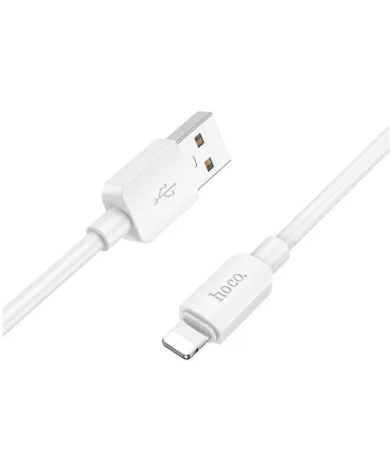 Hoco X96 2.4A Fast Charge USB naar Lightning Laadkabel 1M Wit Kabels