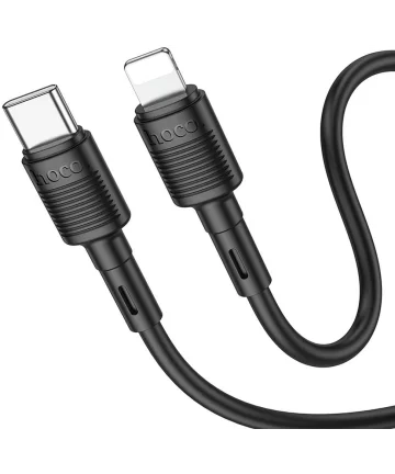 Hoco X83 20W Fast Charge PD USB-C naar Lightning Laadkabel 1M Zwart Kabels