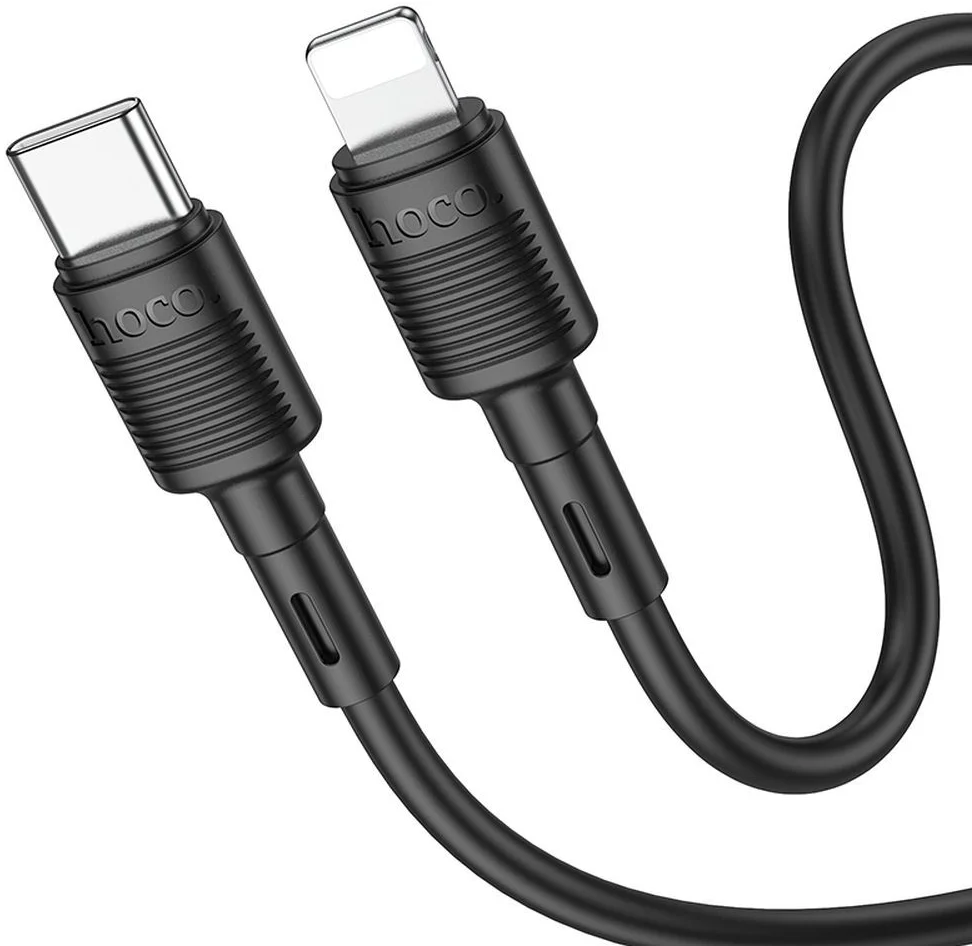 Hoco X83 20W Fast Charge PD USB-C naar Lightning Laadkabel 1M Zwart afbeelding 1