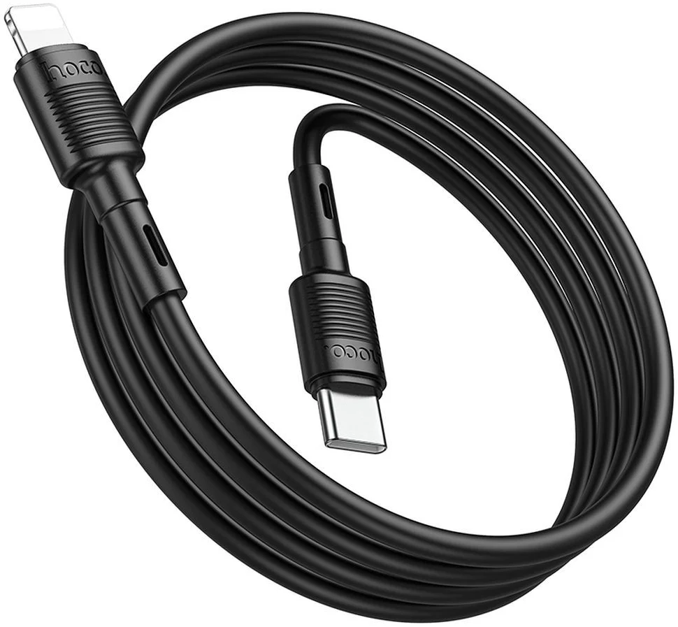 Hoco X83 20W Fast Charge PD USB-C naar Lightning Laadkabel 1M Zwart afbeelding 2