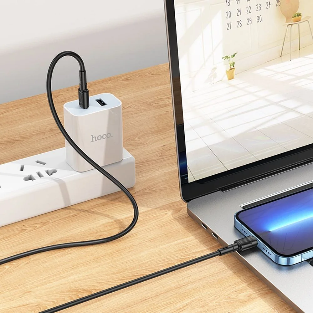 Hoco X83 20W Fast Charge PD USB-C naar Lightning Laadkabel 1M Zwart afbeelding 4