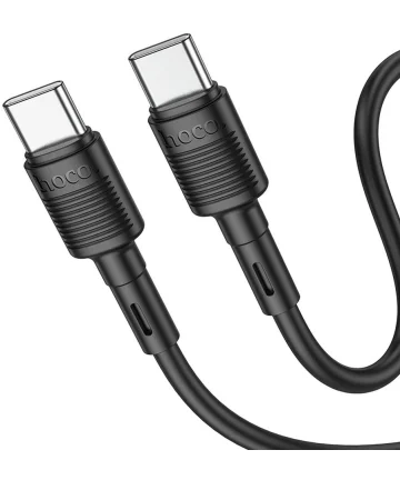 Hoco X83 60W Fast Charge PD USB-C naar USB-C Laadkabel 1M Zwart Kabels