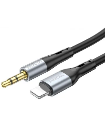 Hoco UPA22 Lightning naar 3.5mm Jack Audiokabel Siliconen 1M Zwart Kabels