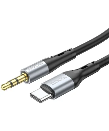 Hoco UPA22 USB-C naar 3.5mm Jack Audiokabel Siliconen 1M Zwart Kabels