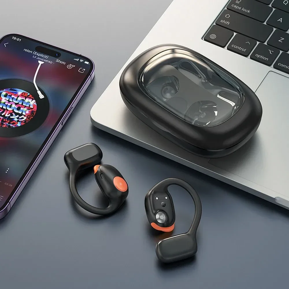 Hoco EA1 True Wireless Headset Draadloze Open-Ear Oordopjes Zwart afbeelding 2