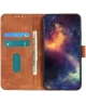 KHAZNEH Xiaomi Redmi Note 12S Hoesje Retro Wallet Book Case Bruin