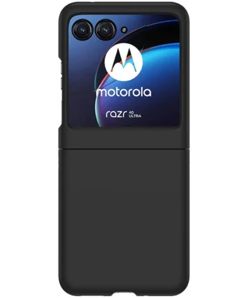Motorola Razr 40 Ultra Hoesje Hard Plastic Back Cover Zwart Hoesjes