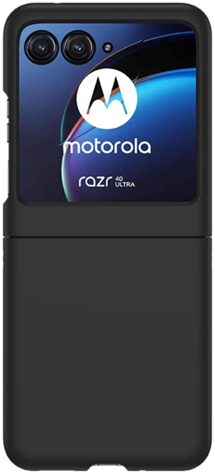 Motorola Razr 40 Ultra Hoesje Hard Plastic Back Cover Zwart afbeelding 1