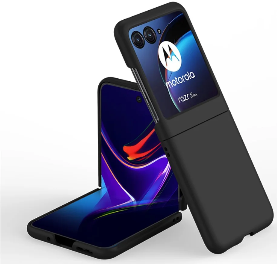 Motorola Razr 40 Ultra Hoesje Hard Plastic Back Cover Zwart afbeelding 2