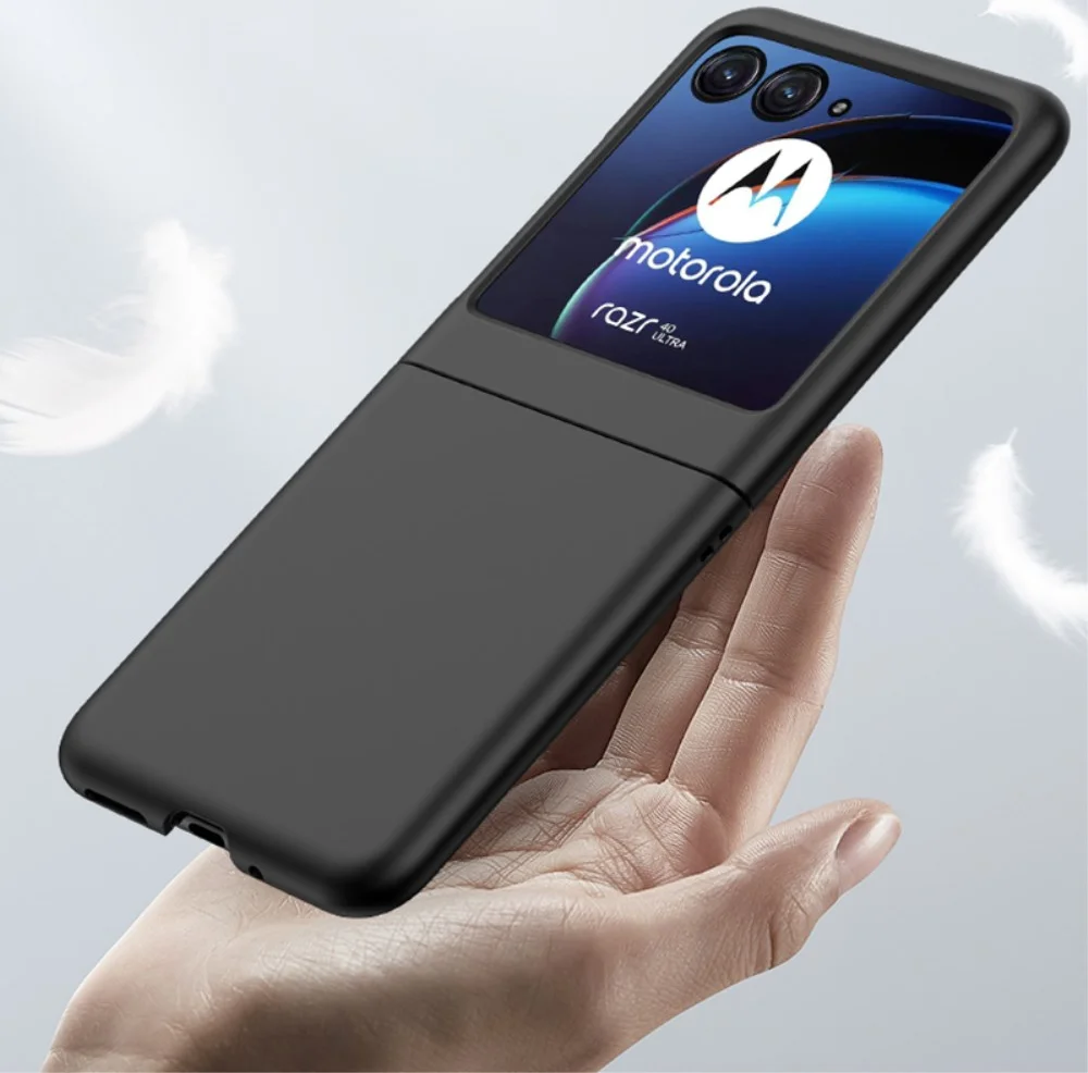 Motorola Razr 40 Ultra Hoesje Hard Plastic Back Cover Zwart afbeelding 5