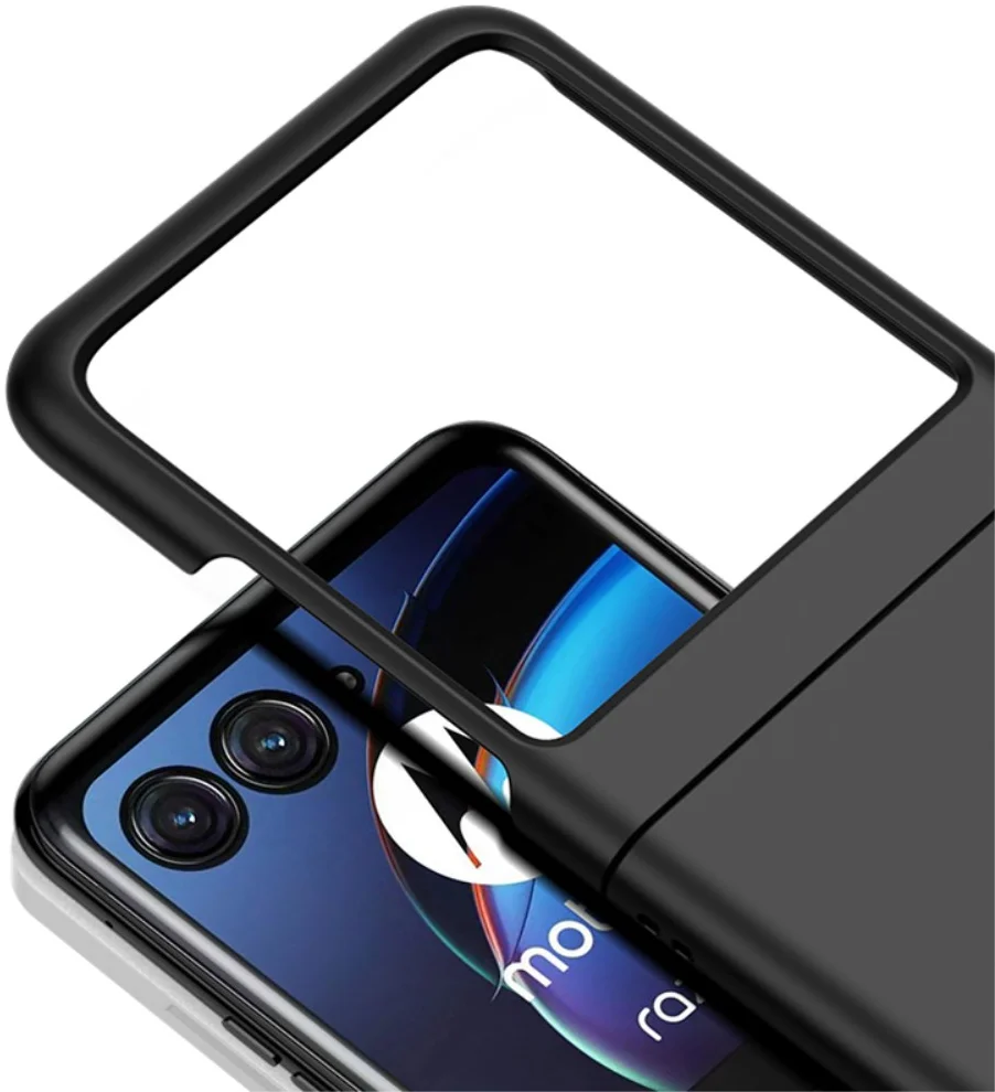 Motorola Razr 40 Ultra Hoesje Hard Plastic Back Cover Zwart afbeelding 6