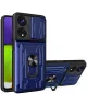 Oppo A58 5G / A78 5G Hoesje met Camera Slider en Kickstand Ring Blauw