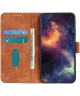 KHAZNEH Xiaomi Redmi 12 Hoesje Retro Wallet Book Case Bruin