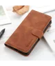 KHAZNEH Xiaomi Redmi 12 Hoesje Retro Wallet Book Case Bruin