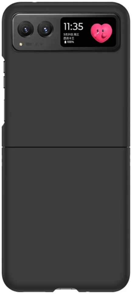 Motorola Razr 40 Hoesje Hard Plastic Back Cover Zwart afbeelding 1