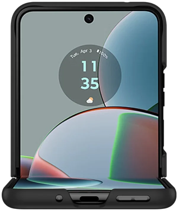 Motorola Razr 40 Hoesje Hard Plastic Back Cover Zwart afbeelding 7