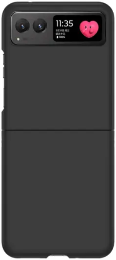 Motorola Razr 40 Hoesje Hard Plastic Back Cover Zwart afbeelding 1