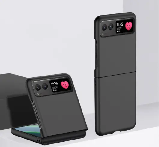 Motorola Razr 40 Hoesje Hard Plastic Back Cover Zwart afbeelding 5