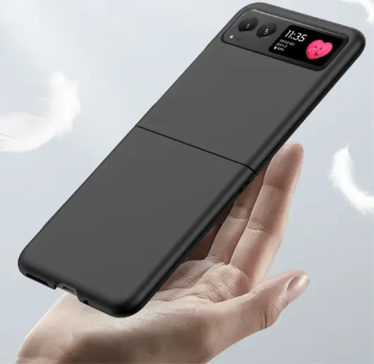 Motorola Razr 40 Hoesje Hard Plastic Back Cover Zwart afbeelding 6
