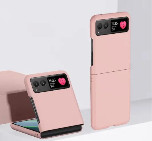 Motorola Razr 40 Hoesje Hard Plastic Back Cover Roze afbeelding 2