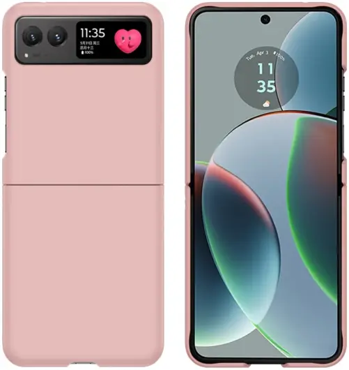 Motorola Razr 40 Hoesje Hard Plastic Back Cover Roze afbeelding 3