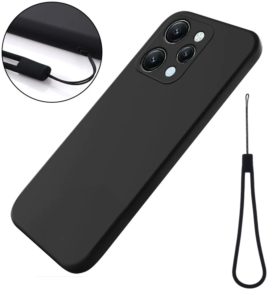 Xiaomi Redmi 12 Hoesje Siliconen Back Cover Zwart afbeelding 4
