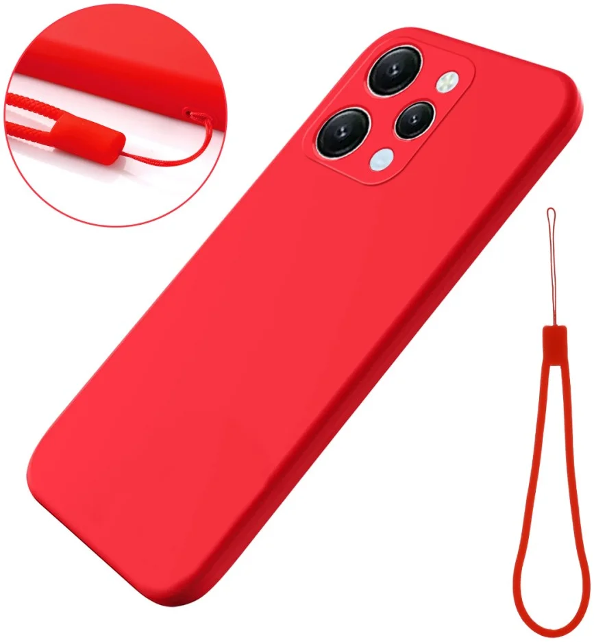 Xiaomi Redmi 12 Hoesje Siliconen Back Cover Rood afbeelding 1