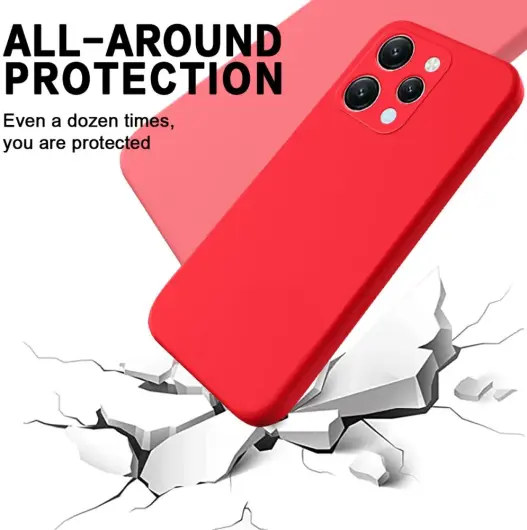 Xiaomi Redmi 12 Hoesje Siliconen Back Cover Rood afbeelding 2