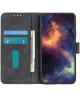 KHAZNEH Motorola Moto G14 Hoesje Retro Wallet Book Case Zwart