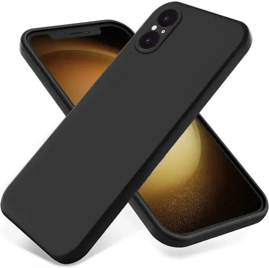 Sony Xperia 5 V Hoesje Siliconen Back Cover Zwart afbeelding 1